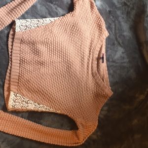 t/o light pink sweater